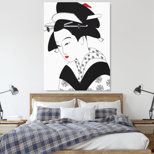 japanes gasha canvas afdruk (Insitu (Slaapkamer))