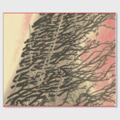 JAPANESE ABSTRACTE KARTANCHES IN SUNSET GIFT WRAP CADEAUPAPIER (Vlak)