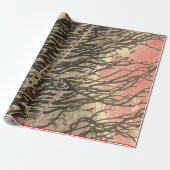 JAPANESE ABSTRACTE KARTANCHES IN SUNSET GIFT WRAP CADEAUPAPIER (Uitgerold)