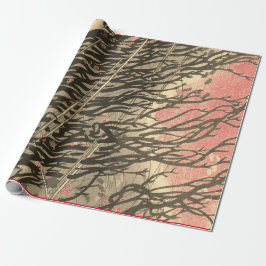JAPANESE ABSTRACTE KARTANCHES IN SUNSET GIFT WRAP CADEAUPAPIER
