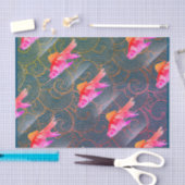 JAPANESE AFDRUKKING VAN KOI Tissue Paper W/ wave-c Tissuepapier (Craft)