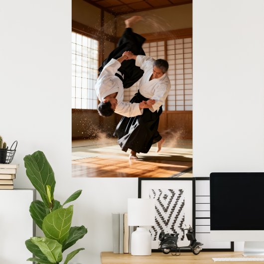 Japanese Aikido Poster (Thuiskantoor)