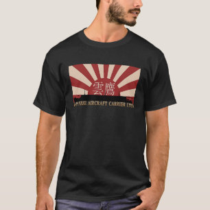Japanese Aircraft Carrier Unyo Rising Sun Flag T-shirt