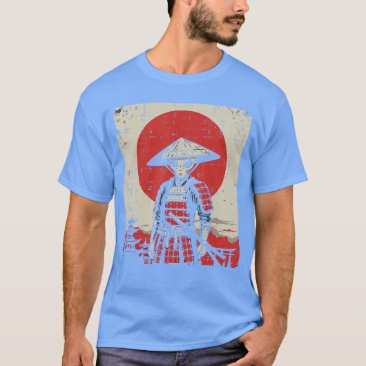 Japanese Alien Warrior Samurai Katana UFO Art Wome T-shirt (Voorkant)