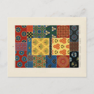 Japanese and Chinese textiles postcard Briefkaart
