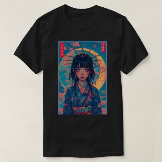 Japanese Anime Girl Fantasy Art 01 T-shirt (Design voorkant)
