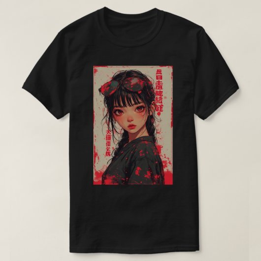 Japanese Anime Girl Fantasy Art 02 T-shirt (Design voorkant)