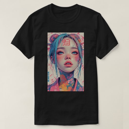 Japanese Anime Girl Fantasy Art 04 T-shirt (Design voorkant)