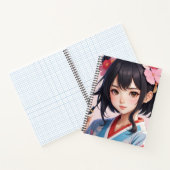 Japanese Anime Girl Spiral Notitieboek (Binnen)