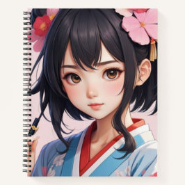 Japanese Anime Girl Spiral Notitieboek