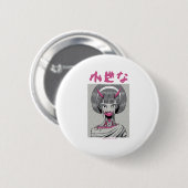 Japanese anime monstergirl ronde button 5,7 cm (Voorkant /achterkant)