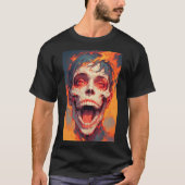 Japanese Anime Titan Attack Skull Fire 01 T-shirt (Voorkant)