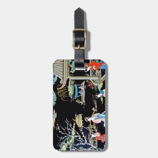 JAPANESE  ART BAGAGELABEL (Voorkant verticaal)