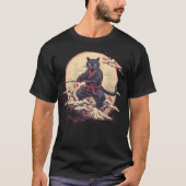 Japanese Art Cat Ninja Ukiyo-e Anime Samurai Cat S T-shirt (Voorkant)