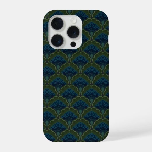 Japanese art deco style_Deep Forest iPhone Hoesje (Achterkant)