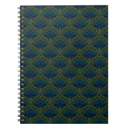 Japanese art deco style_Deep Forest Notitieboek (Voorkant)