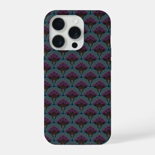Japanese art deco style_Midnight iPhone Hoesje (Achterkant)