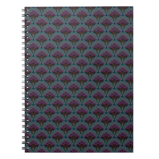 Japanese art deco style_Midnight Notitieboek (Voorkant)