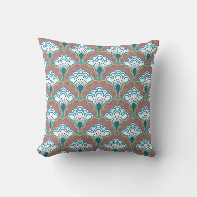 Japanese art deco style_ Oriental Kussen (Voorkant)