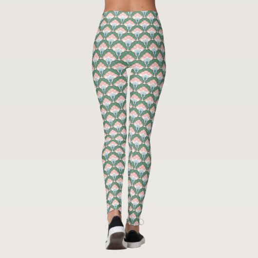 Japanese art deco style_Tropical Leggings (Achterkant)