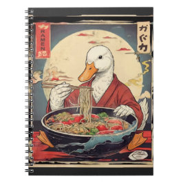 Japanese Art Duck Eating Ramen Ukiyo for students  Notitieboek