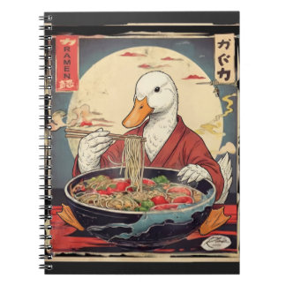 Japanese Art Duck Eating Ramen Ukiyo for students  Notitieboek