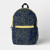 Japanese Art Pattern Backpack Bedrukte Rugzak (Voorkant)