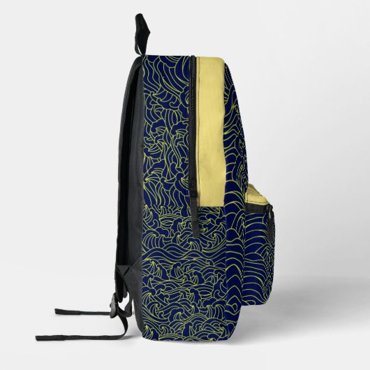 Japanese Art Pattern Backpack Bedrukte Rugzak (Links)