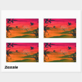 JAPANESE ART RECHTHOEKIGE STICKER (Vel)