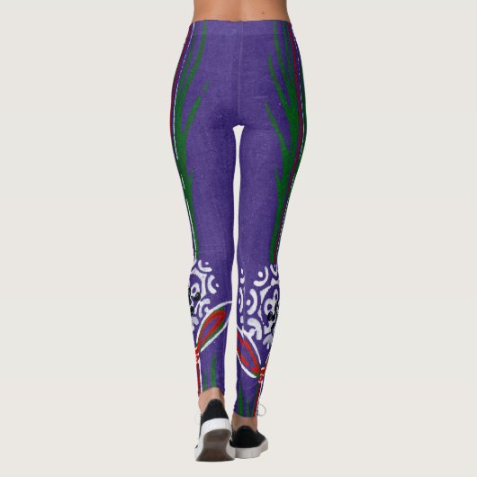 JAPANESE ARTIST KORIN BLUE PRINED LEGGINGS (Achterkant)