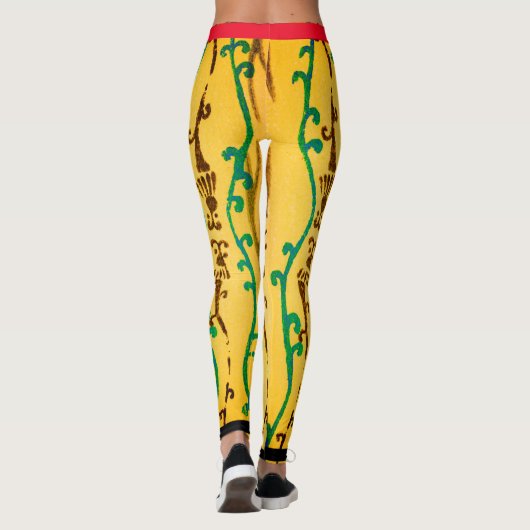 JAPANESE ARTIST KORIN PRINTED LEGGINGS YELLOW (Achterkant)