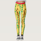 JAPANESE ARTIST KORIN PRINTED LEGGINGS YELLOW (Voorkant)