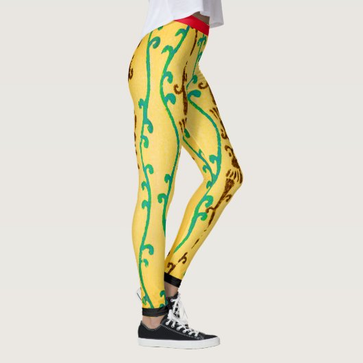 JAPANESE ARTIST KORIN PRINTED LEGGINGS YELLOW (Rechts)
