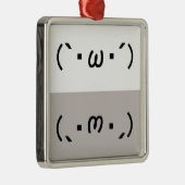 Japanese ASCII Art「シャキーン」&「ショボーン」 Metalen Ornament (Rechts)