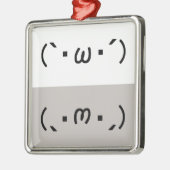 Japanese ASCII Art「シャキーン」&「ショボーン」 Metalen Ornament (Links)