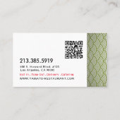 Japanese Asian Restaurant Chef Catering Visitekaartje (Achterkant)