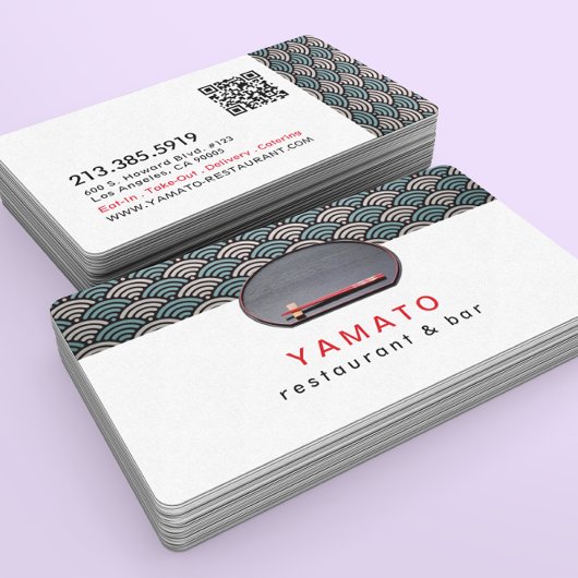 Japanese Asian Restaurant Chef Catering Visitekaartje