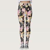 Japanese Background with Cherry Blossoms and Balls Leggings (Voorkant)