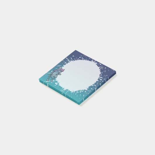 Japanese Bakeneko Cat Yokai Splattered Post-it® Notes (Schuin)