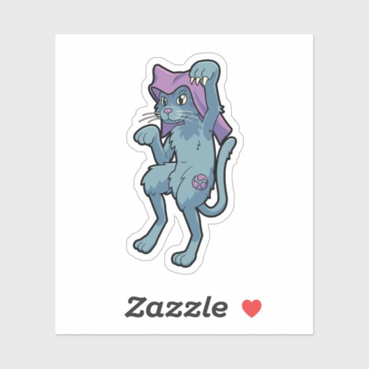 Japanese Bakeneko Cat Yokai Sticker (Vel)