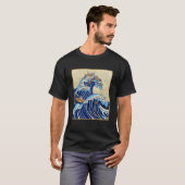 Japanese Big Wave of Cats Surfing Kanagawa Wave Vi T-shirt (Voorkant volledig)