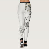 JAPANESE BIRD MET CHERRY BLOSSOM AFDRUKTE LEGGINGS (Achterkant)