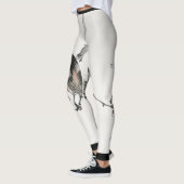 JAPANESE BIRD MET CHERRY BLOSSOM AFDRUKTE LEGGINGS (Links)