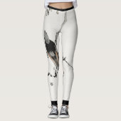 JAPANESE BIRD MET CHERRY BLOSSOM AFDRUKTE LEGGINGS (Voorkant)