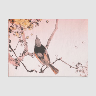 JAPANESE BIRD OVER EEN KANTOORTEKST TISSUEPAPIER