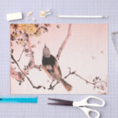 JAPANESE BIRD OVER EEN KANTOORTEKST TISSUEPAPIER (Craft)