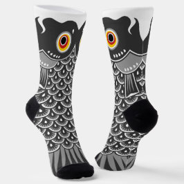 Japanese Black Koinobori Carp Streamer Sokken