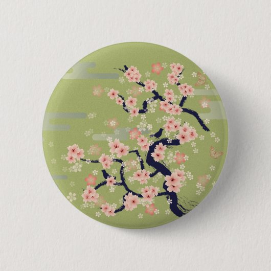 JAPANESE Blossom Ronde Button 5,7 Cm (Voorkant)