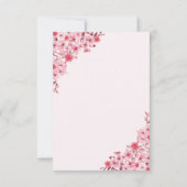 Japanese Blossom Wedding – Pink Floral RSVP (Achterkant)