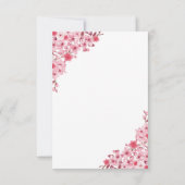 Japanese Blossom Wedding – Pink Floral RSVP (Achterkant)